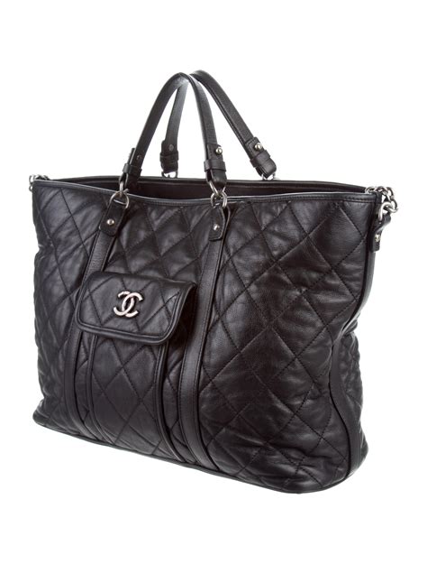 cloth chanel handbags|large zipped shopping bag chanel.